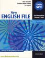 Učebnice používaná v jazykové škole  COMENIA, vzdělávací agentura: New English File Pre-intermediate